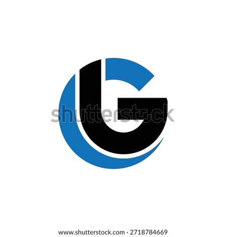 Modern Geometric Circular GG Monogram Logo, Minimalist Bold Branding Icon Vector.