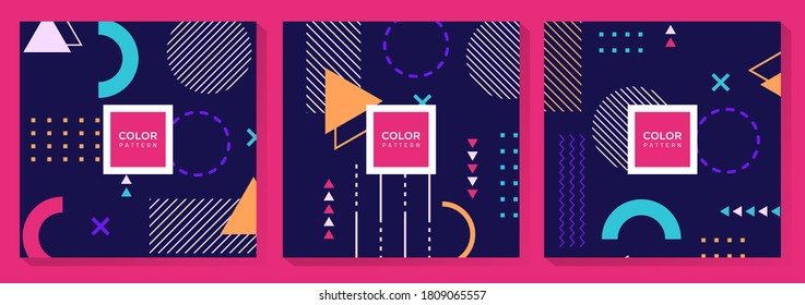 Modern Geometric Colorful Background Pattern