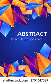 Modern geometric colorful design for poster, flyer. Style composition of spiky rays and lines surrounding place for text