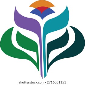 Moderno Geometric Colorful Shape Vetor logotipo com Star Center - arte abstrata, design simétrico criativo.