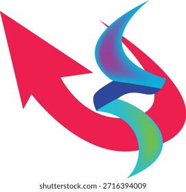Modern Geometric Colorful Shape Vector logo with Star Center Abstract art, creative Symmetric Design.