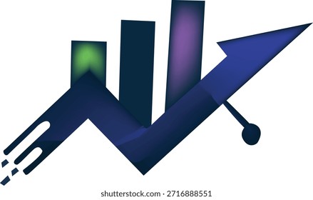 Modern Geometric Colorful Shape Vector logo with Star Center Abstract art, creative Symmetric Design.