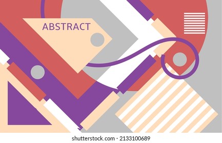 Abstrakter geometrischer Hintergrund, neo-memphis-Stil, mit der richtigen Farbzusammensetzung, einfachem Muster für Ihren Designhintergrund.