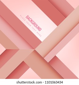 Modern Geometric Composition Pink Background Vector Image
