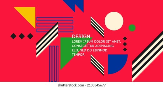 Modern geometric composition of various shapes. Illustration for design. Abstract background in the trend chart.