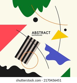 Modern geometric composition of various shapes. Illustration for design. Abstract background in the trend chart.