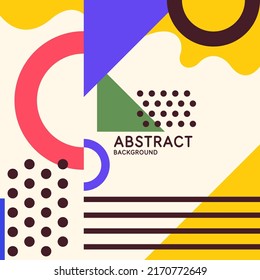 Composición geométrica moderna de varias formas. Ilustración para el diseño. Resumen de fondo en el gráfico de tendencias.