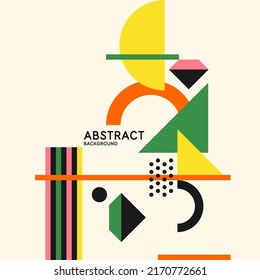 Modern geometric composition of various shapes. Illustration for design. Abstract background in the trend chart.