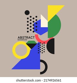 Composición geométrica moderna de varias formas. Ilustración para el diseño. Resumen de fondo en el gráfico de tendencias.