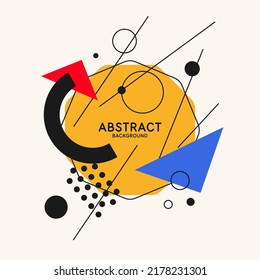 Modern geometric composition of various shapes. Illustration for design. Abstract background in the trend chart.