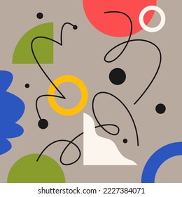 Modern geometric composition of various shapes. Illustration for design. Abstract background in the trend chart.