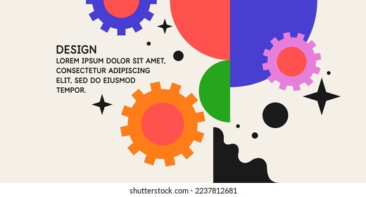 Modern geometric composition of various shapes. Illustration for design. Background in the trend chart.