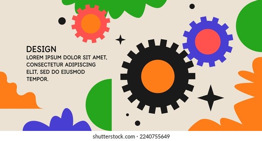 Modern geometric composition of various shapes. Illustration for design. Background in the trend chart.