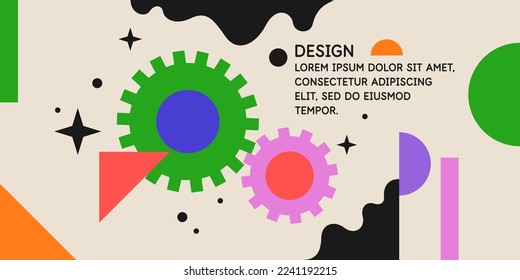 Composición geométrica moderna de varias formas. Ilustración para el diseño. Antecedentes en el gráfico de tendencias.