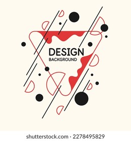 Modern geometric composition of various shapes. Illustration for design. Abstract background in the trend graphics.