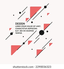 Composición geométrica moderna de varias formas. Ilustración para el diseño. Resumen de fondo en los gráficos de tendencia.