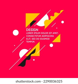 Composición geométrica moderna de varias formas. Ilustración para el diseño. Resumen de fondo en los gráficos de tendencia.