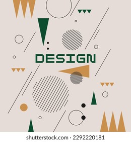 Modern geometric composition of various shapes. Illustration for design. Abstract background in the trend graphics.