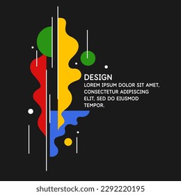 Composición geométrica moderna de varias formas. Ilustración para el diseño. Resumen de fondo en los gráficos de tendencia.