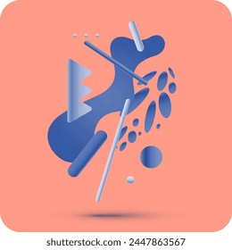 Composición geométrica moderna de diversas Formas. Ilustración para diseño. Fondo Abstractas en el gráfico de tendencias. Una Plantilla elegante para una mayor creatividad.