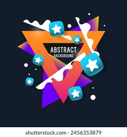Modern geometric composition of various shapes. Illustration for design. Abstract background in the trend chart. A stylish template for further creativity.