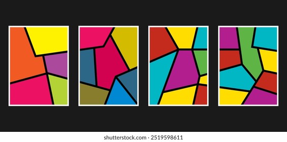 Composição geométrica moderna de várias formas. Ilustração para design. Fundo abstrato