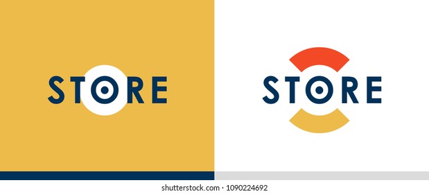 Modern Geometric Concept for Logo Design. Vector Illustration for Commerce Company.