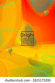 Modern Geometric Cover Design with Gradient and Abstract Lines, Figures for your Business.  Booklet Fluid Rainbow Poster Design, Gradient Effect for Electronic Festival.