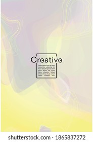 Modern Geometric Cover Design with Gradient and Abstract Lines, Figures for your Business.  Page Fluid Rainbow Poster Design, Gradient Effect for Branding.
