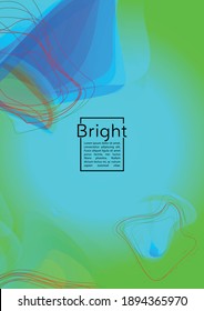 Modern Geometric Cover Design with Gradient and Abstract Lines, Figures for your Business.  Template Fluid Rainbow Poster Design, Gradient Effect for Performance.