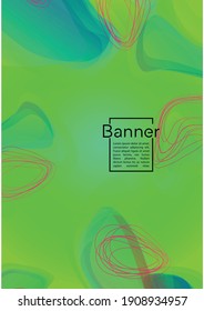 Modern Geometric Cover Design with Gradient and Abstract Lines, Figures for your Business.  Brochure Fluid Rainbow Poster Design, Gradient Effect for Performance.