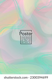 Modern Geometric Cover Design with Gradient and Abstract Lines, Figures for your Business.  Placard Fluid Rainbow Poster Design, Gradient Effect for Identity.