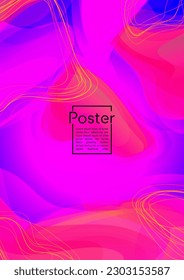 Modern Geometric Cover Design with Gradient and Abstract Lines, Figures for your Business.  Poster Fluid Rainbow Poster Design, Gradient Effect for Branding.