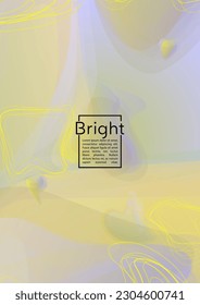 Modern Geometric Cover Design with Gradient and Abstract Lines, Figures for your Business.  Page Fluid Rainbow Poster Design, Gradient Effect for Identity.