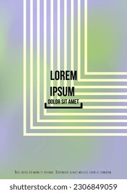 Modern Geometric Cover Design with Gradient and Abstract Lines, Figures for your Business. Page Fluid Rainbow Poster Design, Gradient Effect for Identity.