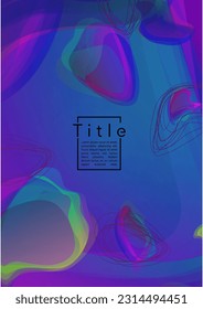 Modern Geometric Cover Design with Gradient and Abstract Lines, Figures for your Business.  Cover Fluid Rainbow Poster Design, Gradient Effect for Identity.