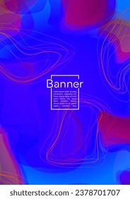 Diseño de portada geométrica moderna con líneas de gradiente y abstracto, figuras para su negocio.  Diseño de afiches de arco iris con fluido de diseño, efecto degradado para el partido Dj.