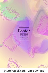 Modern Geometric Cover Design with Gradient and Abstract Lines, Figures for your Business.  Banner Fluid Rainbow Poster Design, Gradient Effect for Annual Report.