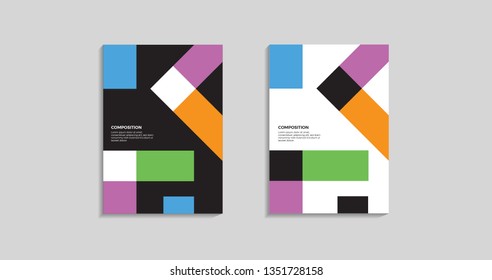 Modern geometric covers design. A4 Format template for brochure, poster
banner, presentation etc.