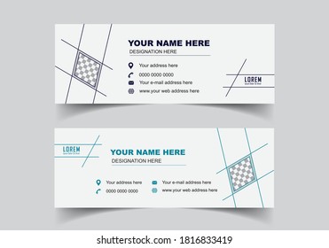 Modern geometric creative business email signature design