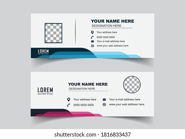 Modern geometric creative business email signature design