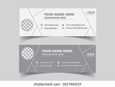 Modern geometric creative business email signature design