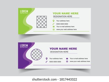 Modern geometric creative business email signature design