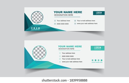 Modern geometric creative business email signature design