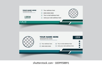 Modern geometric creative business email signature design