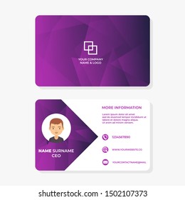 Modern Geometric and Creative Corporate Business Card Template. Exclusive Style Design. Ready to Print.
Vector Illustration