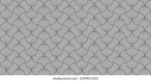 Modern geometric curve line seamless pattern abstract background vector illustration