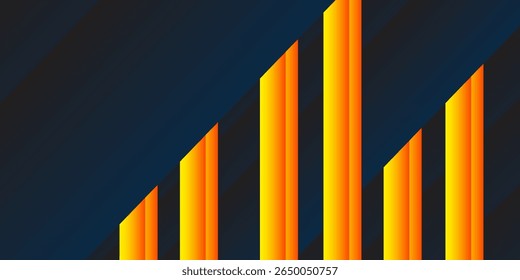 Modern geometric dark blue and orange square theme overlap background 	abstract good simple  art natural vector illsutartions