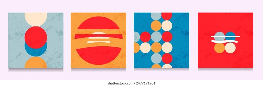 Modern Geometric Design with 3D Pattern Circles for Covers, Posters, Banners, Branding, Social Media Ads, Presentations, and School Catalogs. Vector Illustration