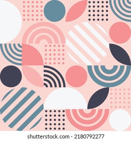 modern geometric design with circles, dots, stripes and other shapes. for print, social media, cover and more